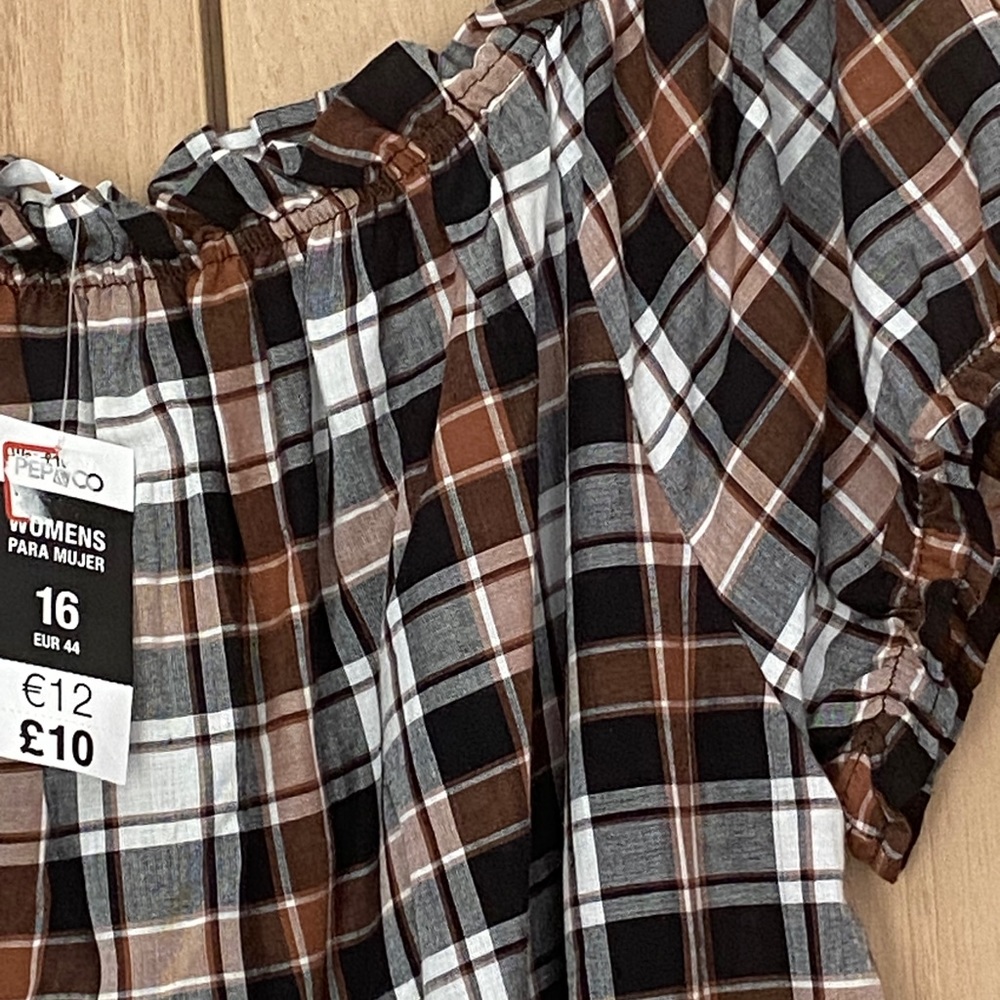 Checkered smock summer dress size 16 - pep&co - Picture 5 of 5
